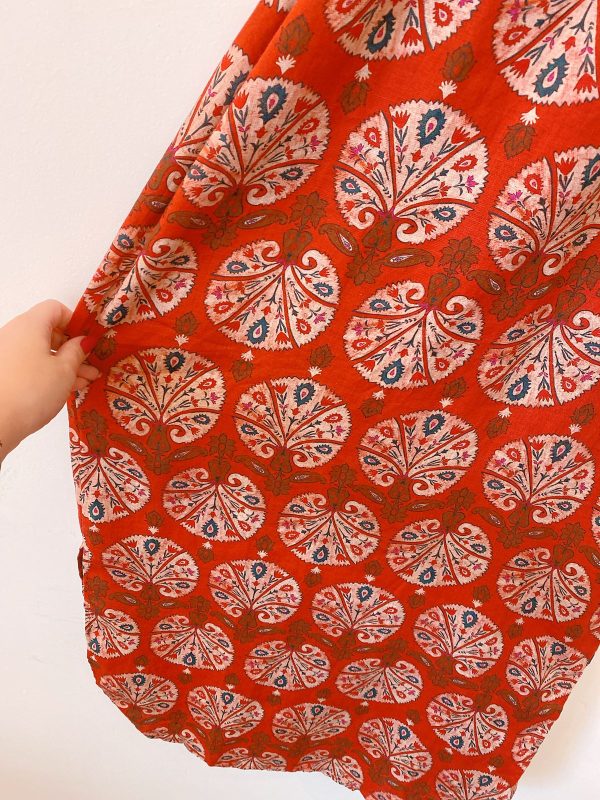 Vestido vermelho estampado Maria Filó G - Imagem 3